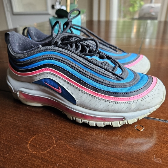 Nike Air Max 97 - Miami - Size 6Y KIDS Bkue/Pink - Picture 6 of 8